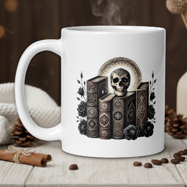 Dark Academia Skull mug