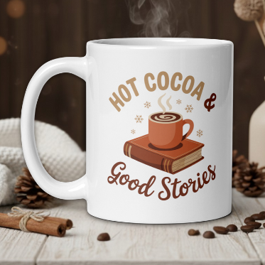 Hot cocoa & good stories mug