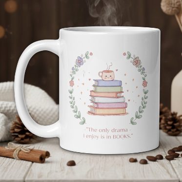 "The only Drama I want is in Books" Kawaii