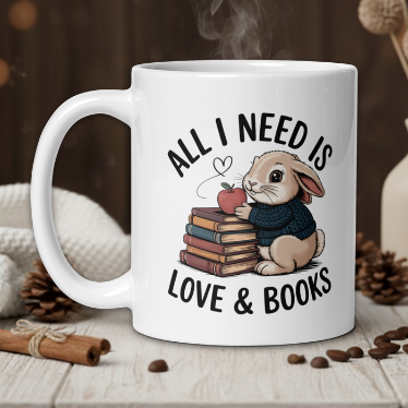All i need is Love & Books mug
