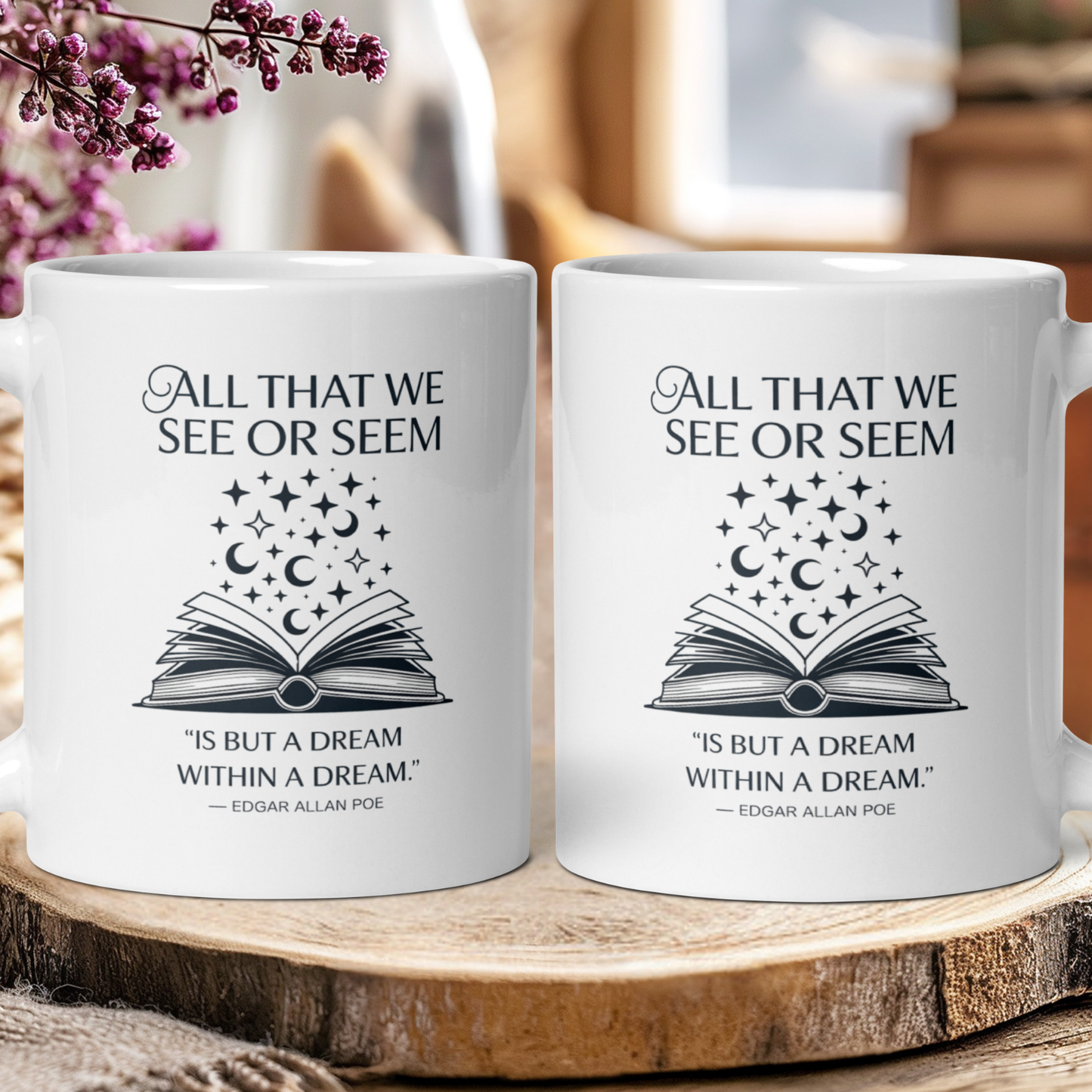 Edgar Allan Poe Quote Mug dark magic