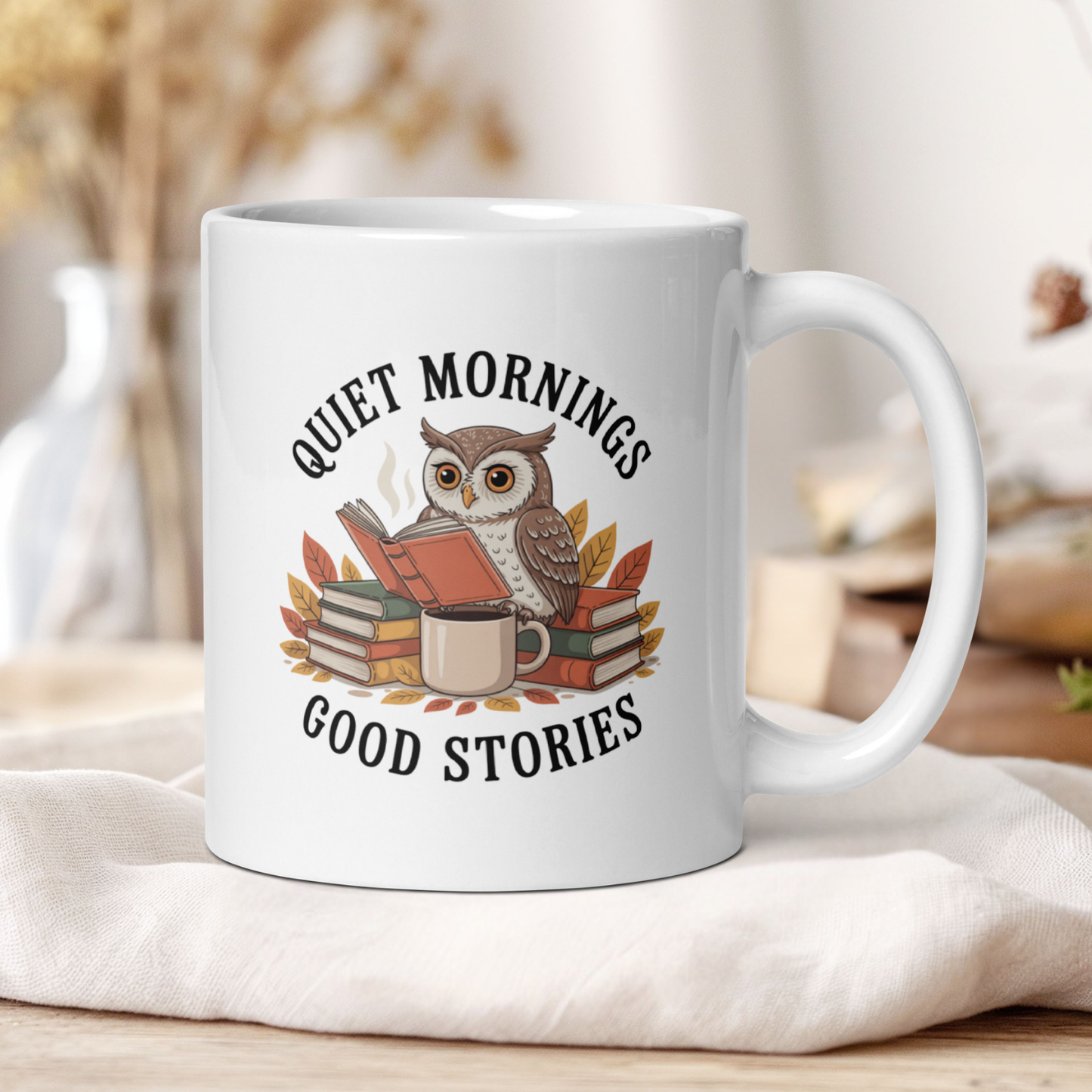 Quiet mornings, good stories mug