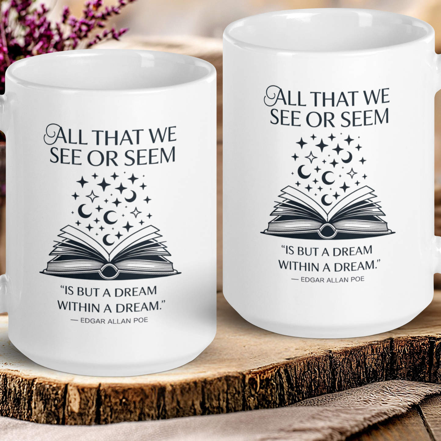 Edgar Allan Poe Quote Mug dark magic