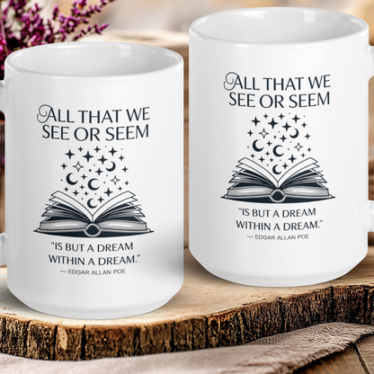 Edgar Allan Poe Quote Mug dark magic