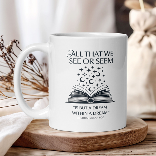 Edgar Allan Poe Quote Mug dark magic