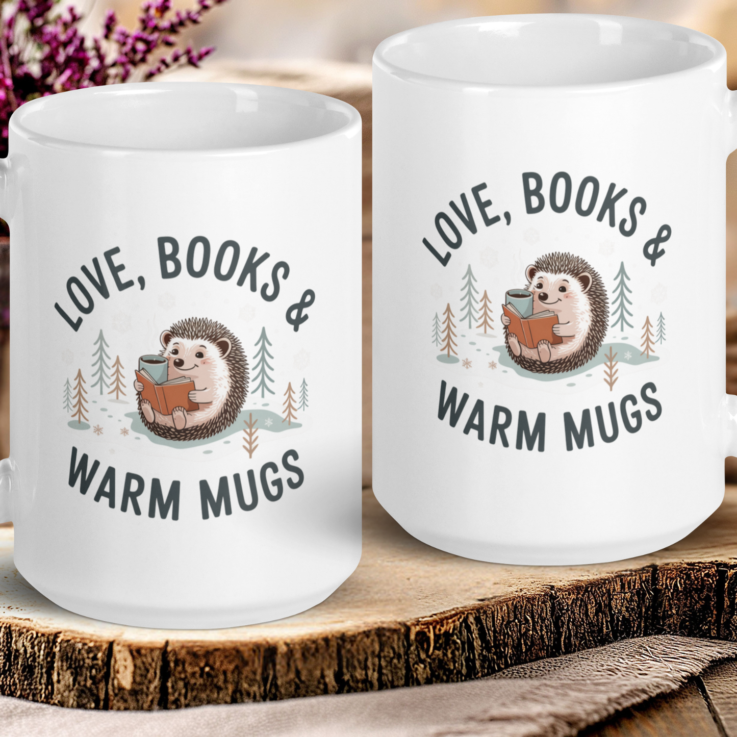 Love, books & warm mugs mug