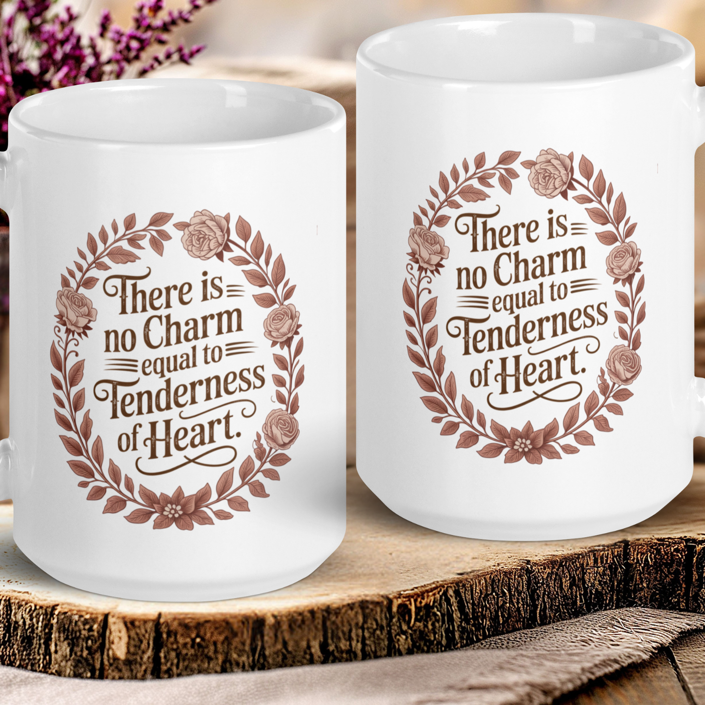 Floral "There is no charm equal..." - Jane Austen