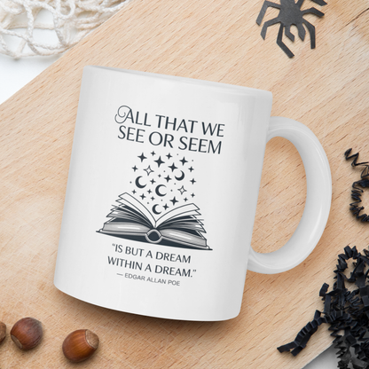 Edgar Allan Poe Quote Mug dark magic