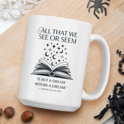 Edgar Allan Poe Quote Mug dark magic