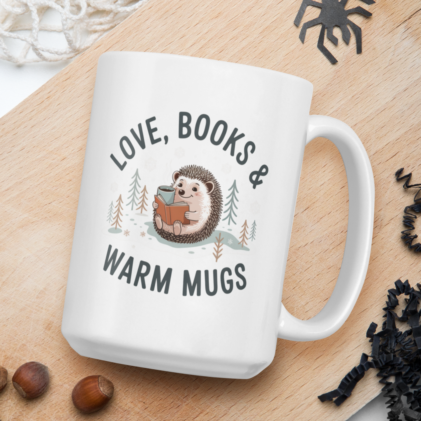 Love, books & warm mugs mug